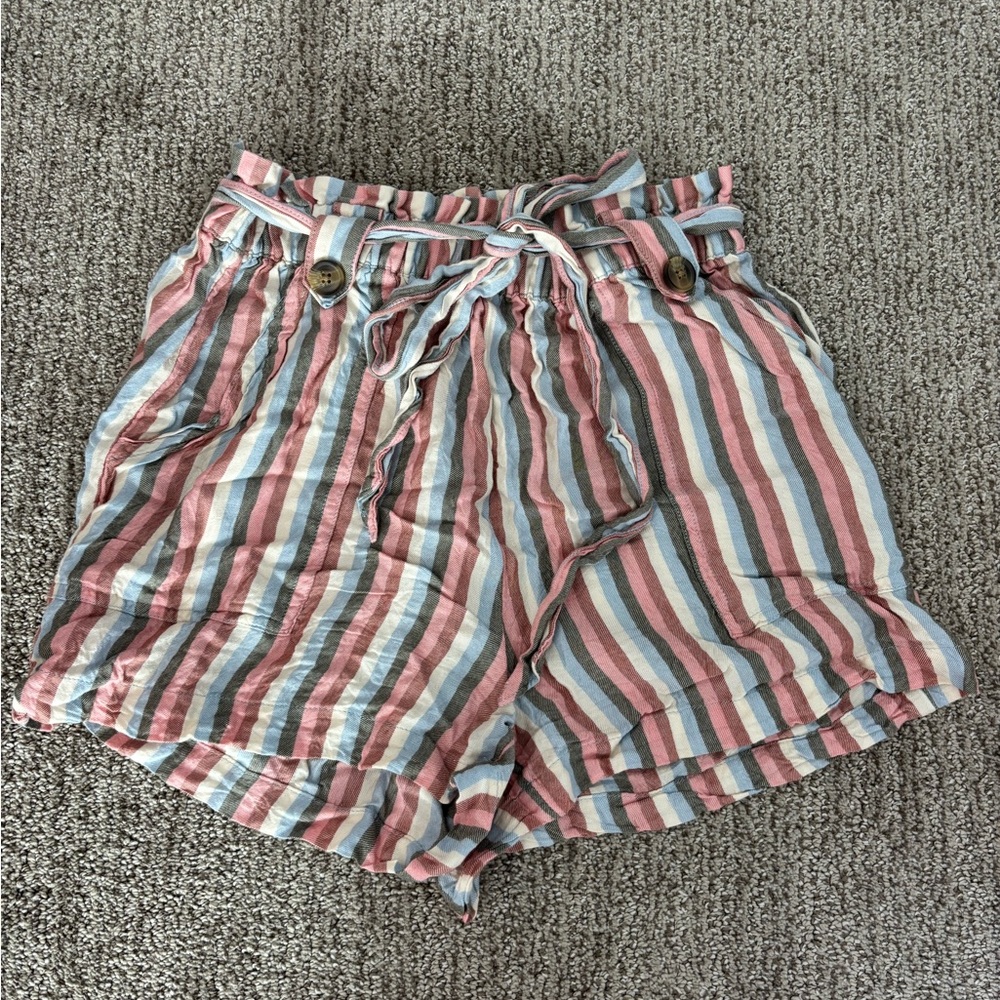 American Eagle Outfitters High Waist Striped Shorts